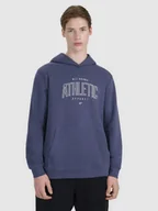 Bluzy męskie - 4F Bluza dresowa nierozpinana z kapturem męska - szara L - miniaturka - grafika 1