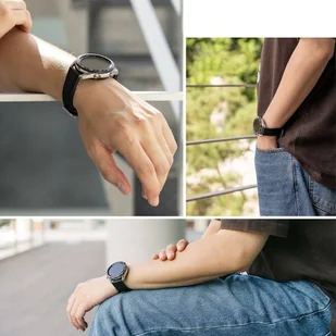 Ringke Rubber One silikonowa bransoleta opaska pasek do zegarka smartwatch Samsung Galaxy Watch 3 45 mm czarny (COM-B-22-10) - Akcesoria do smartwatchy - miniaturka - grafika 6