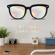 Okulary przeciwsłoneczne - RoomMates RMK4133GM ogromne naklejki, wielokrotnego użytku, okulary przeciwsłoneczne, holograficzny, winyl, czarny, szary i biały, 2,06 cm 6,1 cm by 33,02 cm 89,41 cm - miniaturka - grafika 1