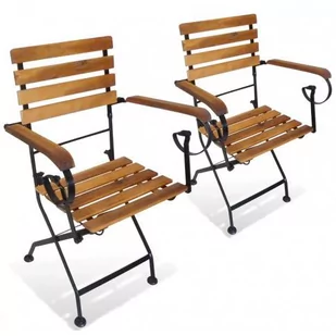 Składane krzesła tarasowe Dixter 2X - 2 szt. - Fotele i krzesła ogrodowe - miniaturka - grafika 1
