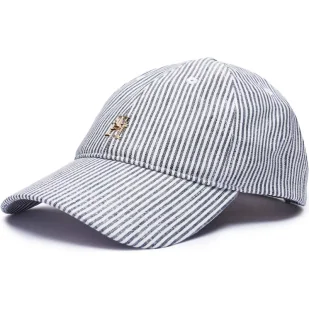 Tommy Hilfiger Lniana bejsbolówka - Czapki damskie - miniaturka - grafika 1