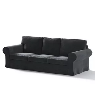 Dekoria Pokrowiec na sofę Ektorp 3-osobową nierozkładaną głęboka czerń 216 x 83 x 73 cm Velvet 610-704-17 - Pokrowce na meble - miniaturka - grafika 1