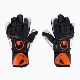 Rękawice bramkarskie uhlsport Speed Contact Supersoft czarno-białe 101126601 9 - Piłka nożna - miniaturka - grafika 1