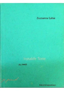 Gahse instabile texte - Poezja - miniaturka - grafika 1