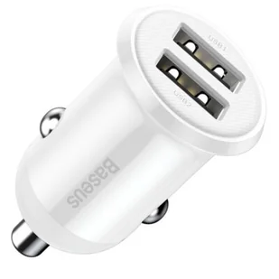 Baseus Baseus Grain Pro ładowarka samochodowa 2x USB 4,8 A biały (CCALLP-02) CCALLP-02 - Ładowarki samochodowe - miniaturka - grafika 1