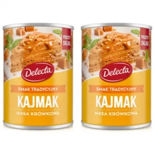 Delecta Kajmak masa krówkowa o smaku tradycyjnym zestaw 2 x 400 g - Słodkie kremy i masła - miniaturka - grafika 1