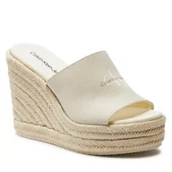 Espadryle damskie - Espadryle Calvin Klein Jeans Slide Wedge Rope Sandal Ml Btw YW0YW01356 Creamy White YBI - miniaturka - grafika 1
