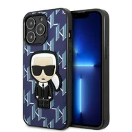 Etui i futerały do telefonów - Karl Lagerfeld KLHCP13LPMNIKBL iPhone 13 Pro / 13 6,1" hardcase niebieski/blue Monogram Ikonik Patch - miniaturka - grafika 1