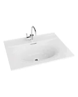 Umywalki - LaVita Kolorado umywalka 61x46,5 cm meblowa prostokątna biały połysk - miniaturka - grafika 1