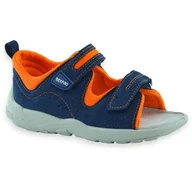 Buty dla chłopców - Chłopięce lekkie sandały dziecięce Befado 721X024 Fly Granatowy - miniaturka - grafika 1