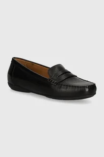 Geox mokasyny skórzane D ANNYTAH MOC damskie kolor czarny na płaskim obcasie D46BMA 00046 C9999 - Mokasyny damskie - miniaturka - grafika 1