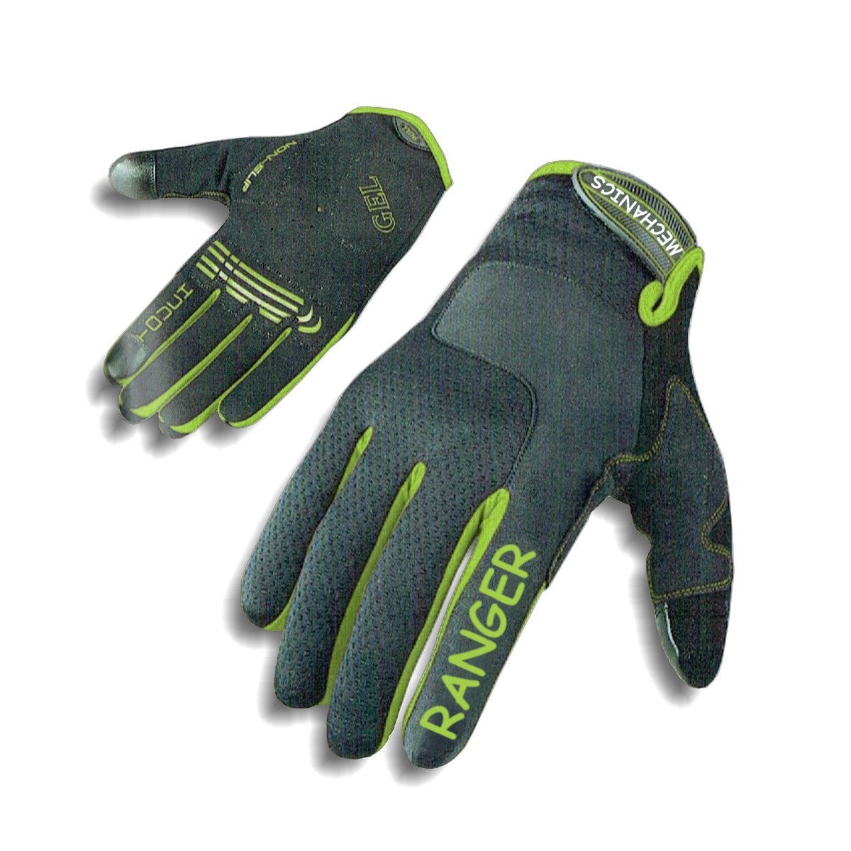 Rękawiczki rowerowe RANGER Mechanics rozm.XS zielone