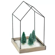 Świeczniki - Świecznik dekoracja stołowa 19 x 30 cm czarny - miniaturka - grafika 1