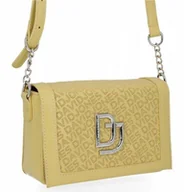 Torebki damskie - Torebka damska listonoszka David Jones Żółta - miniaturka - grafika 1