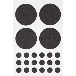 Naklejki samoprzylepne, kółka brokatowe, czarne - Pasmanteria - miniaturka - grafika 1