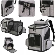 Plecaki - Rozszerzany Transporter dla kota, Plecak dla psa do 9 kg Petrive 40x36x30 - miniaturka - grafika 1