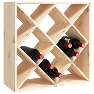 Lumarko Szafka na wino, 62x25x62 cm, lite drewno sosnowe - Stojaki na wino - miniaturka - grafika 5