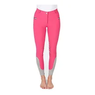 Spodnie damskie - PFIFF 102847 'Helen' damskie spodnie jeździeckie z uchwytem na kolana i kieszenią na telefon komórkowy, 48 rozmiarów, różowe/szare - miniaturka - grafika 1