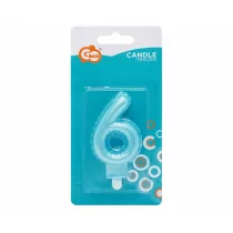 Godan Świeczki urodzinowe - Cyferki 6 perłowa - Urodziny dziecka - miniaturka - grafika 1