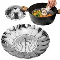 Pozostałe akcesoria kuchenne - Sitko wkład na parę do parowania gotowania na parze rozkładany stalowy nierdzewny acer 28 cm O-10-202-021 - miniaturka - grafika 1