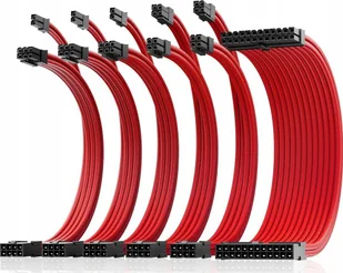 AsiaHorse Zestaw przedłużaczy do zasilacza ATX 6 KIT 16 AWG PC AsiaHorse Sleeved - Kable komputerowe i do monitorów - miniaturka - grafika 1