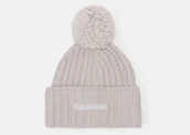 Czapki damskie - Calvin Klein Czapka K60K608535 one size Oversized Knit Beanie W/Pompom - miniaturka - grafika 1