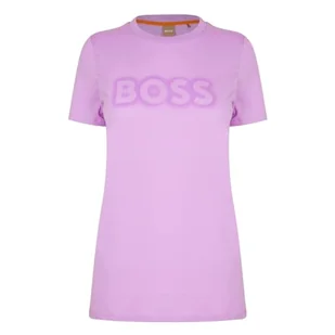 BOSS T-shirt damski, Light/Pastel Pink680, XL - Koszulki i topy damskie - miniaturka - grafika 1