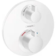 Baterie wannowe i prysznicowe - Hansgrohe Ecostat S bateria wannowo-prysznicowa podtynkowa termostatyczna biały mat 15758700 - miniaturka - grafika 1