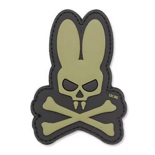 101 Inc. - Naszywka 3D - Skull Bunny - Zielony OD - Odzież taktyczna i umundurowanie - miniaturka - grafika 1