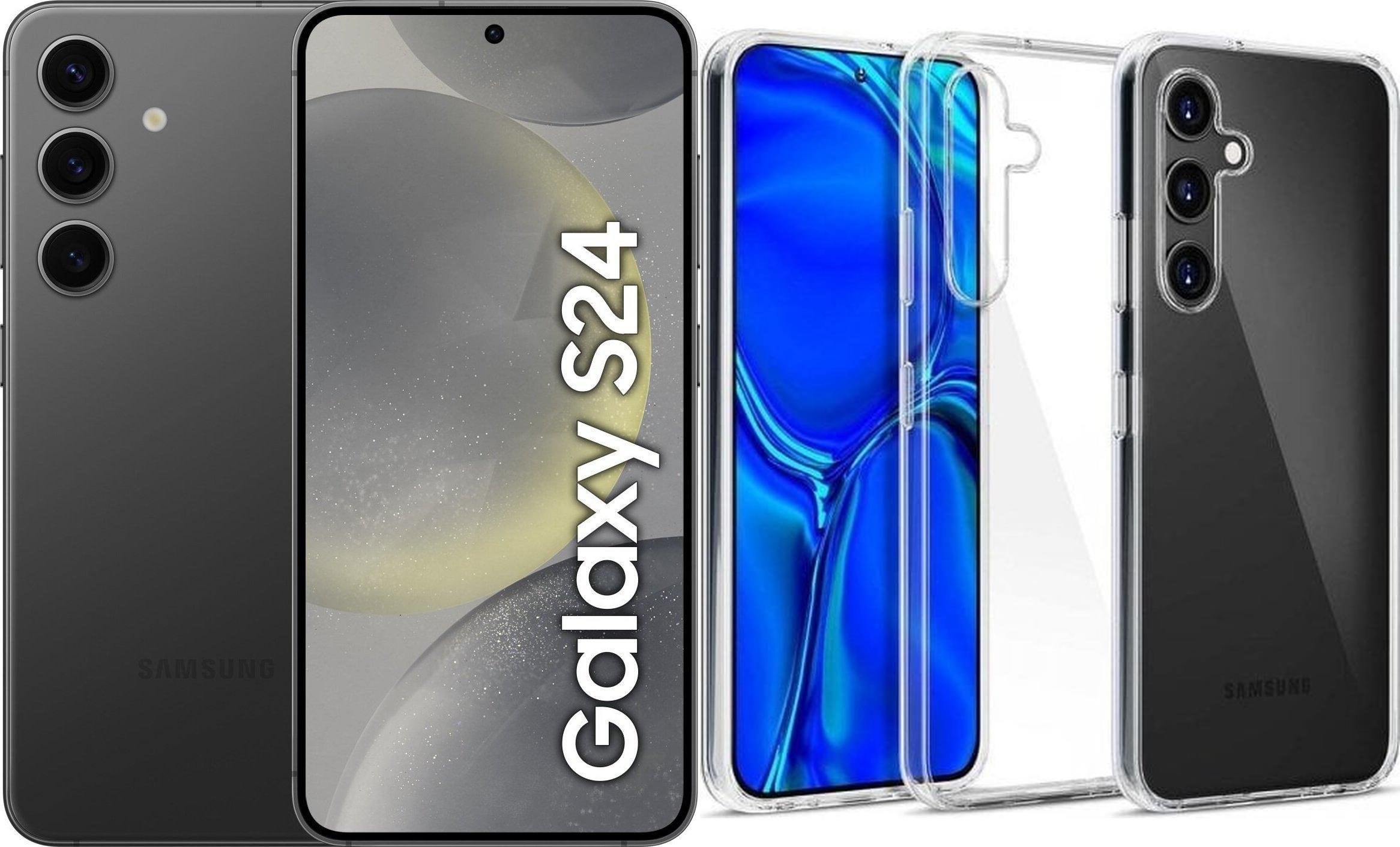 Smartfon Samsung Galaxy S24 5G 8/256GB Czarny SM-S921BZK + Etui Clear Case