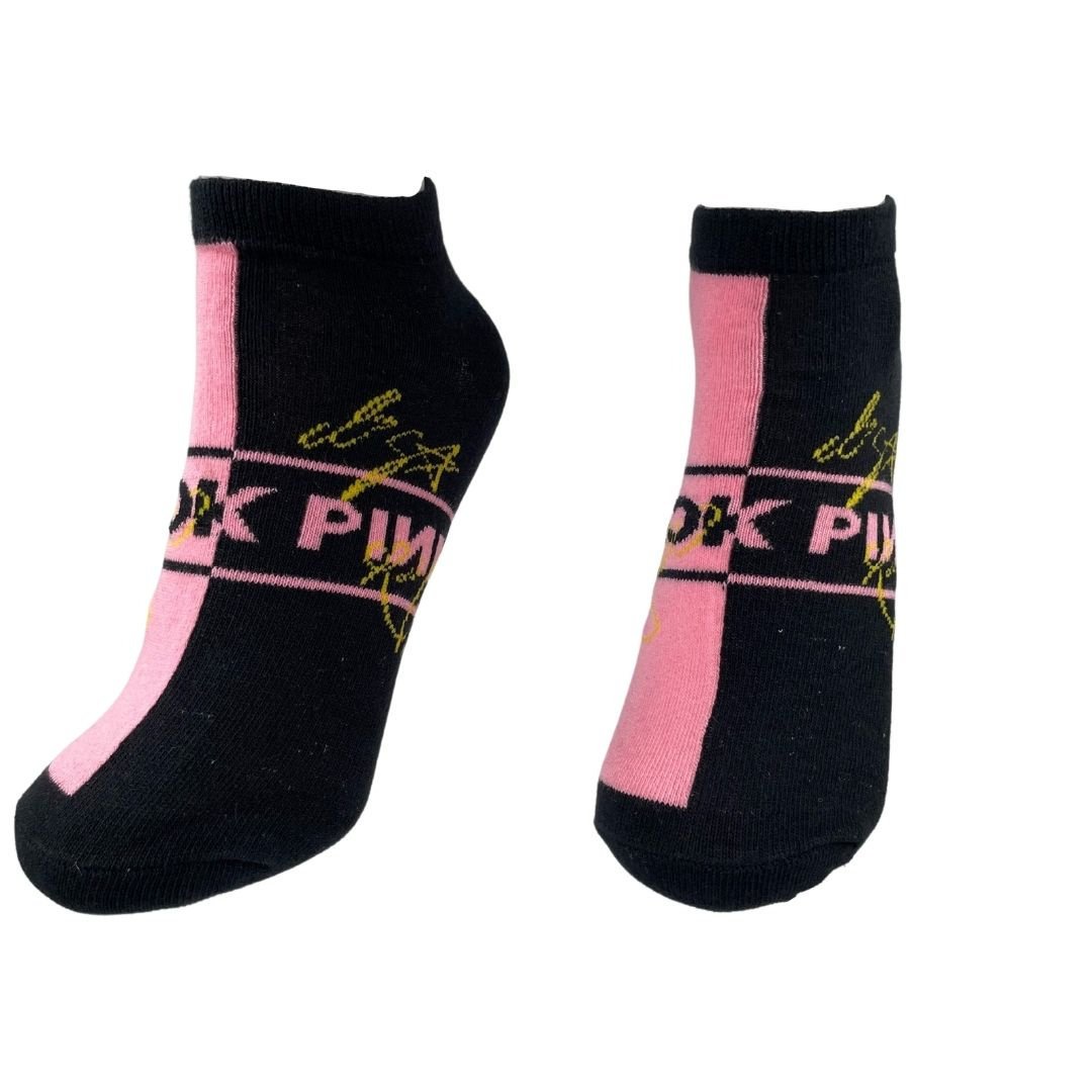 Skarpetki Stopki Różowo Czarne Black Pink Damskie 36-40
