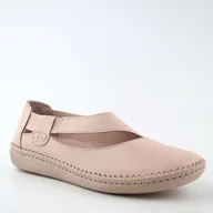 Półbuty damskie - T.Sokolski OG2030 damskie półbuty skórzane na płaskim obcasie beżowe - miniaturka - grafika 1