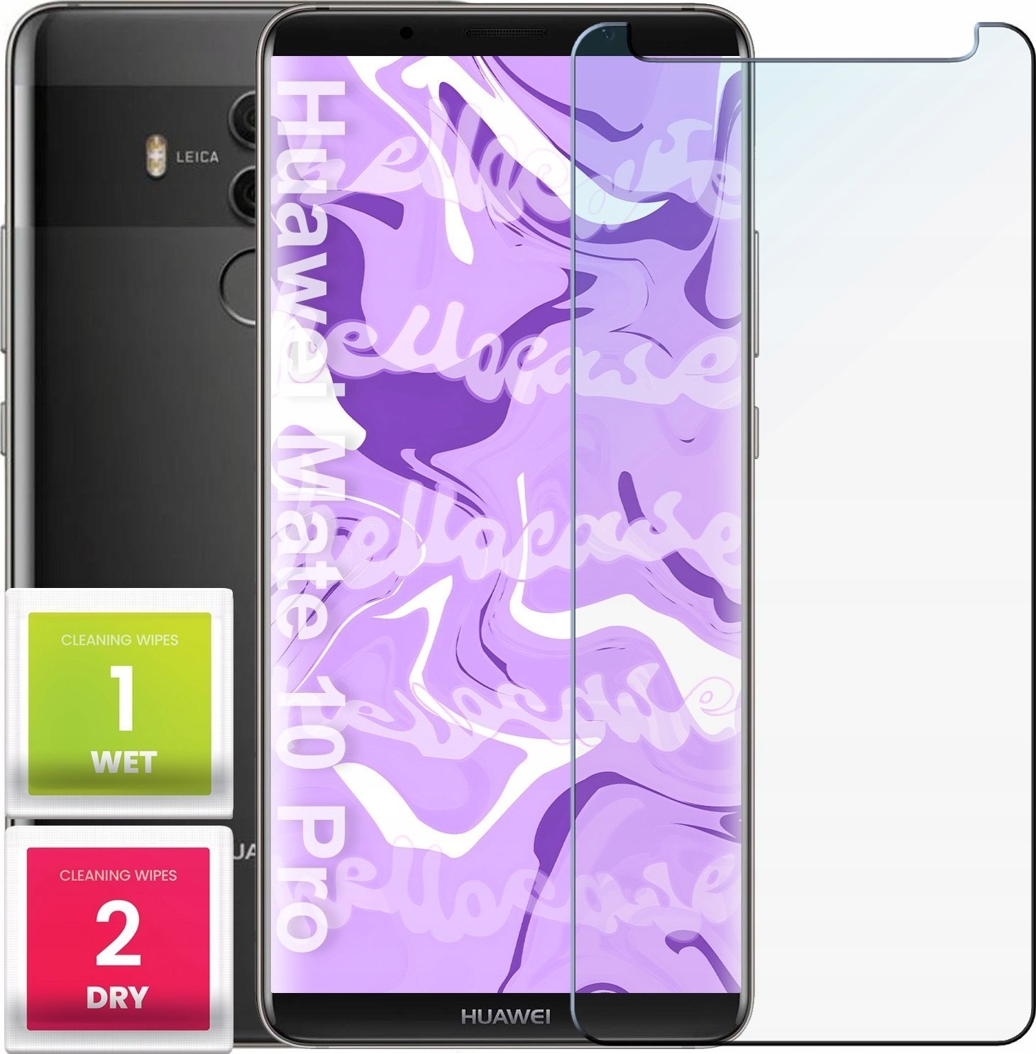 Hello Case Szkło Hartowane do Huawei Mate 10 Pro szybka 9H, płaskie 2.5D, ochronne