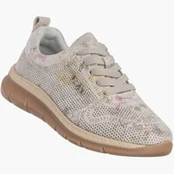 Półbuty damskie - Sneakersy Damskie Buty Skórzane Półbuty Lekkie Casual Szare Filippo DP7573/26 39 - miniaturka - grafika 1