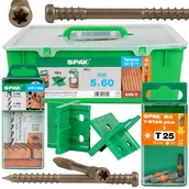 Wkręty - Spax ZESTAW Wkręty tarasowe do drewna 5x60mm 850szt. Green BOX Stare Złoto - miniaturka - grafika 1
