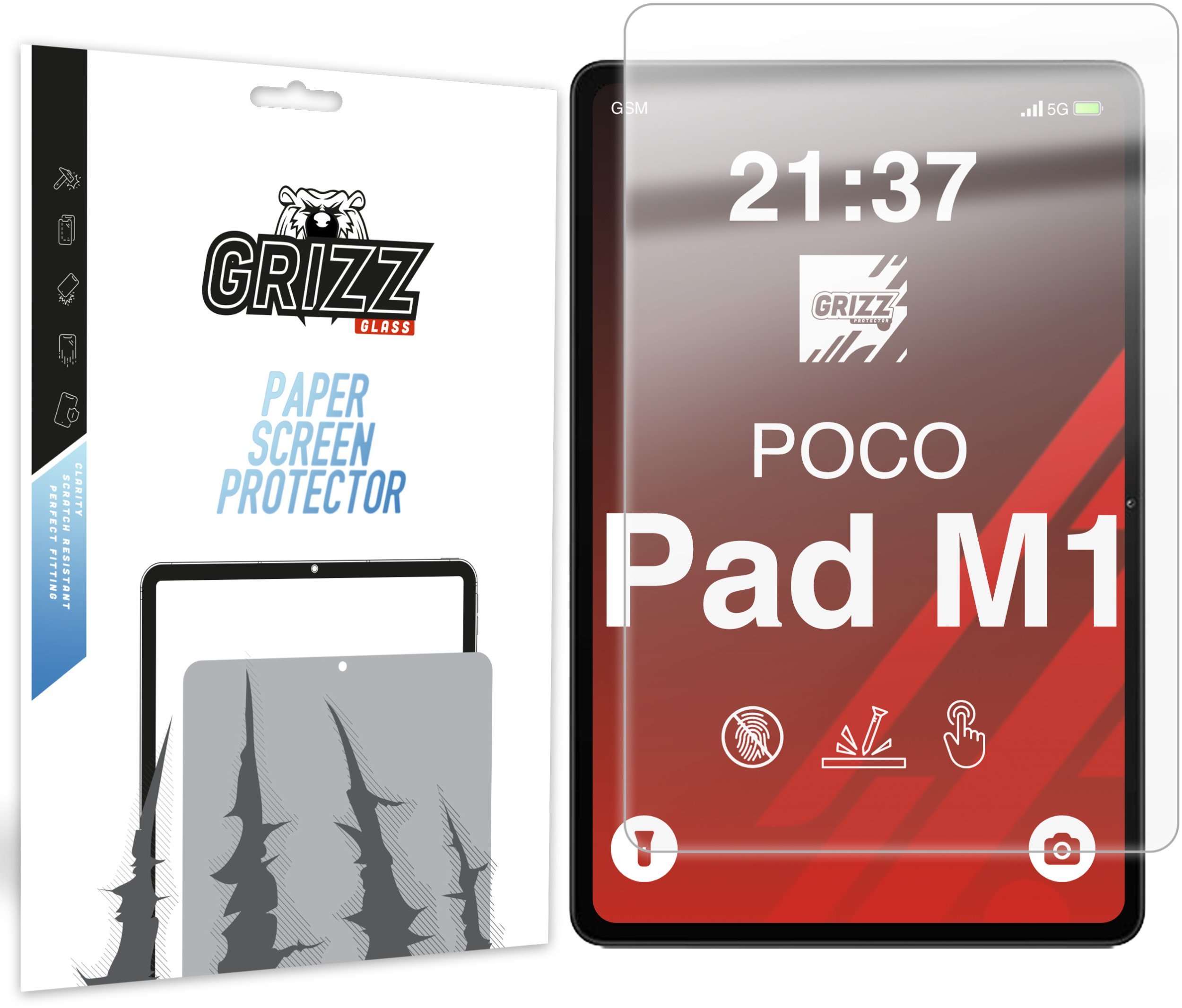 Folia matowa GrizzGlass PaperScreen do Xiaomi POCO Pad M1