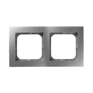 Klawisze i ramki - Ospel AS srebrny ramka R-2G/18 R-2G/18 - miniaturka - grafika 1