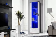 Witryny - Witryna / RGB LED / CZARNA / Biała / Dąb WOTAN - miniaturka - grafika 1