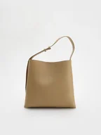 Torebki damskie - Reserved - Torebka shopper z paskiem - beżowy - miniaturka - grafika 1