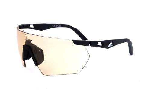 adidas Męskie kwadratowe okulary przeciwsłoneczne SP0062, Matte Black/roviex, 00-0-135, Czarny matowy/Roviex, 00-0-135