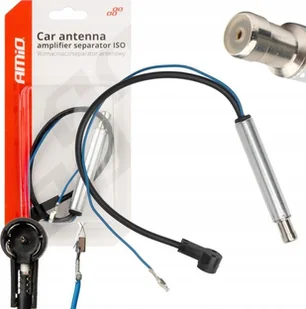 AMIO Wzmacniacz sygnału separator antenowy iso amio-04131 - Wzmacniacze samochodowe - miniaturka - grafika 1