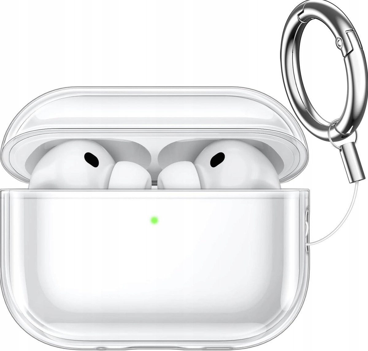 JETech Przezroczysty Etui Osłona dla AirPods Pro 3 (2025) z Brelokiem, Wysoce Przejrzysty Miękki TPU, Odporny na Wstrząsy Ochronny (Przezroczysty)