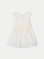 Sukienki i spódniczki dla dziewczynek - Mayoral Sukienka elegancka 3911 Écru Regular Fit - miniaturka - grafika 1