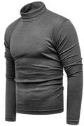 Swetry męskie - Bluza golf męski cmr6059 - antracytowy - Risardi - miniaturka - grafika 1