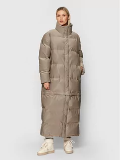 Kurtki damskie - Rains Kurtka puchowa Unisex Puffer 1536 Beżowy Regular Fit - grafika 1