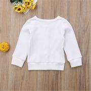 Bluzki dla niemowląt - Slowmoose Newborn Baby Knit Long Sleeve Autumn Sweter, Casual Tops Ubrania Biały 24M - miniaturka - grafika 1