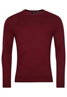 Bluzy męskie - Superdry Bluza męska z okrągłym dekoltem, Vineyard Red, M - miniaturka - grafika 1