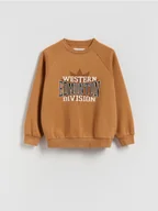 Kurtki i płaszcze dla chłopców - Reserved - Bluza z nadrukiem - brązowy - miniaturka - grafika 1