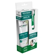 Higiena jamy ustnej zwierząt - VET&apos;S BEST DENTAL ŻEL 100g + SZCZOTECZKA ZESTAW [80364] - miniaturka - grafika 1