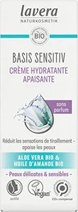 lavera basis sensitiv Kojący krem nawilżający - kosmetyki naturalne - wegański - organiczny aloes i organiczny olej migdałowy - nawilżający - codzienna pielęgnacja - bez zapachu - certyfikat PETA - 1 - Kremy do twarzy - miniaturka - grafika 1